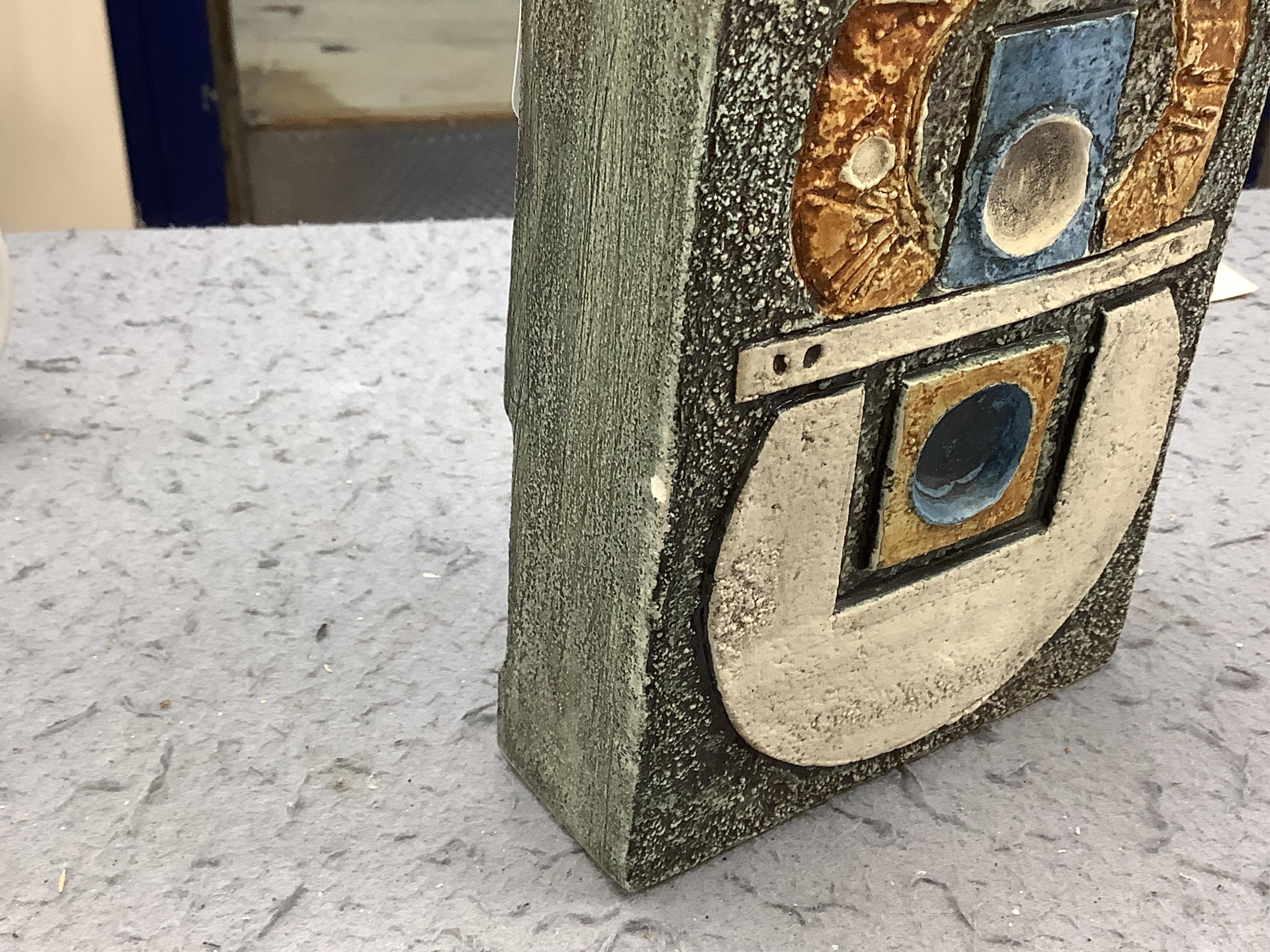 A Troika slab vase, 18cm high